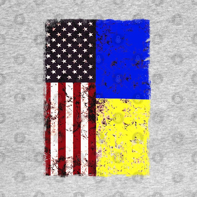 Ukraine American Flag by Scar